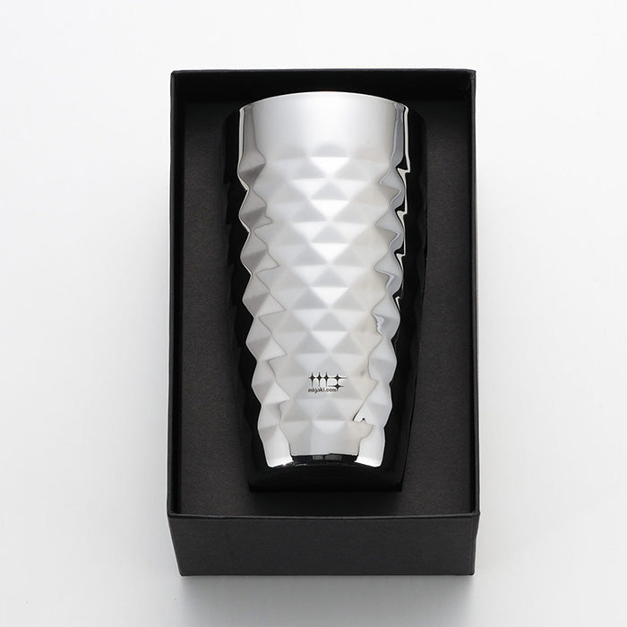 磨き屋シンジケート　二重ビアタンブラー370ml（ダイヤモンドカット/内面金メッキ仕上げ）